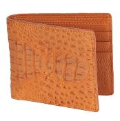  Mens Genuine Exotic Animal Skin Wallet ~ billetera ~ CARTERAS Cognac Genuine Crocodile Card Holder Wallet 