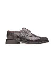 Mens Genuine Crocodile Lace Up Brown Leather Dress Shoes