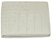  Mens Genuine Exotic Animal Skin Wallet ~ billetera ~ CARTERAS Hornback Wallet Cream ~ Ivory ~ Off White