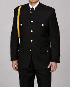  Mens Cadet-Uniform Black Suit 