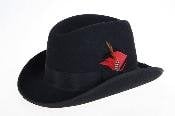  Dress Hats Black Wool Felt godfather