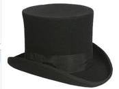  Black or Gray 100% Wool  Mens Dress Top Hat ~
