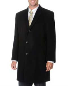  Three Quarters Length Moda Mens Dress Coat Mens Car Coat Ram Black