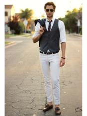  Dark Grey 5 Button Closure homecoming outfits for guys