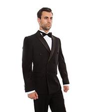  Double Breasted Tuxedo Mens Slim Fit Double breasted Suits Tuxedo Flat Front