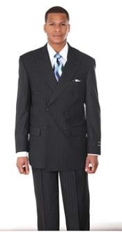 Double Breasted Suits Pintstripe Suit Dark