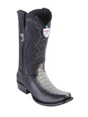  Mens Faded Gray Wild West Genuine Caiman Belly Dubai Toe Style Handcrafted
