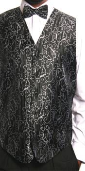  Mens 4 Piece JQD Groomsmen Dress Tuxedo Wedding Vest ~ Waistcoat ~