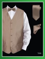  Mens 4 Piece Dress Tuxedo Wedding Vest ~ Waistcoat ~ Waist coat