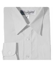  Boys White Poly/Cotton Blend French Cuff Shirt