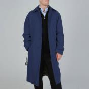  Mens Renny Full-length Belted Raincoat Dark