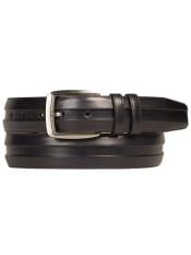  Mezlan Belts Brand Mens Genuine Calfskin Graphite Skin Belt