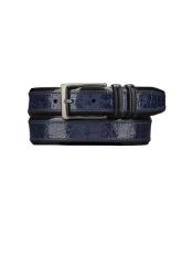  Mezlan Belts Brand Mens Genuine Crocodile Blue Cinturon De Cocodrilo