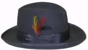  God Father Charcoal 100% Wool Homburg Dress Hat 4201 