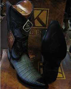  King Exotic Boots Gray Snip Toe Genuine Crocodile Western Cowboy Dress Cowboy