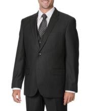  Mens Gray 2 button Mini Pinstripe Vested Suit 