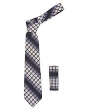  Grey with Brown Squares Necktie Includes