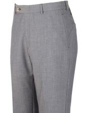  Mens Bradley Neo Denim Donegal Stylish Flat-Front Grey Casual Pant unhemmed unfinished