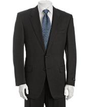  Mens Dark Grey  2-Button Suit with Single Pleated Trousers 