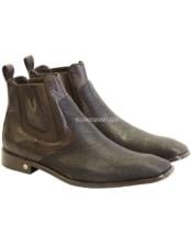  Mens Handmade Brown Vestigium Genuine Catshark Chelsea Boots