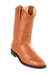  Honey Genuine Deer Leather Original Michel Pull On Roper Boots With