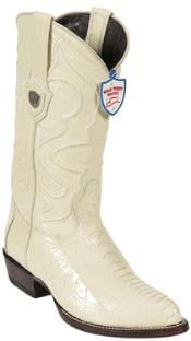  Cream ~ Ivory ~ Off White Ostrich Leg Cowboy boots 