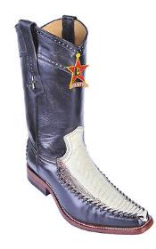  Leg Cream ~ Ivory ~ Off White Los Altos Mens Cowboy Boots Western Wear Rider Vintage 
