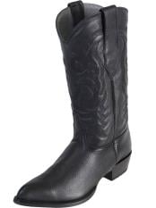  Los Altos Boots  Mens Black Genuine Elk Leather J Toe Handmade