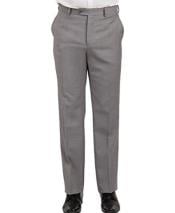  Mantoni Mens Front Front Light Grey Pant - Cheap Priced Dress Slacks