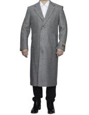  Mens Dress Coat Full Length Wool Dress Top Coat / Overcoat in