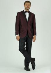   2 Button Classic Fit Burgundy ~ Wine ~ Maroon Color