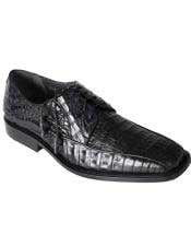  Genuine Black Crocodile Caiman Belly Oxfords Dress Los Altos Boots  Shoes