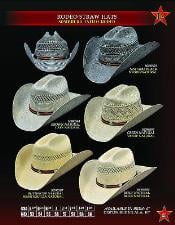  Western Rodeo Straw Hat