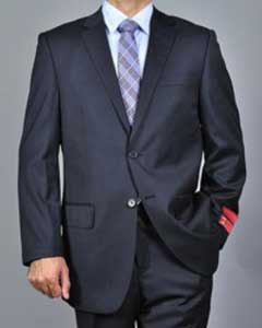  Authentic Mantoni Brand Mens patterned Black 2-button Wool Suit  - High