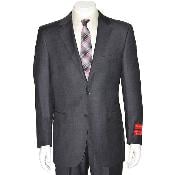  Authentic Mantoni Brand Mens Grey Two-button Wool Suit  - High End