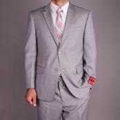  Authentic Mantoni Brand Mens Light Grey Wool 2-button Suit - High End