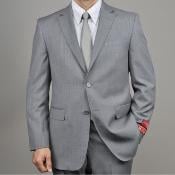  Authentic Mantoni Brand Mens Grey Birdseye Wool 2-button Suit 