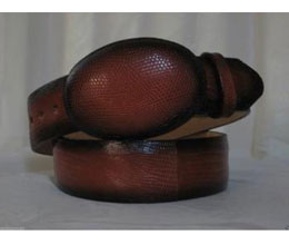  Genuine Faded Cognac Lizard Teju Western Cowboy Belt 