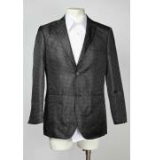  Style#-B6362 Mens Black  Silver Designer Fashion Dress Casual Blazer