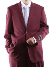  Mens 2 Button Jacket Burgundy ~ Maroon Suit ~ Wine Color Dress