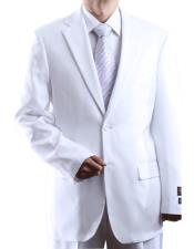  Mens Two Button 2 Button Jacket White Dress Suit Cheap Priced Business