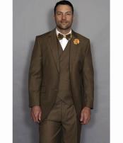  Mens Statement Suit Confidence Mens Italian Double Breasted Vest Bronze ~ Camel