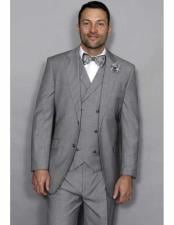  Mens Statement Suit Confidence Mens Italian Style Wool  3 Piece Double