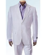  2 Button Mens  Jacket White Linen Suit - Mens Linen Suit