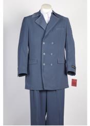  Mens 6 Button Double Breasted Suits