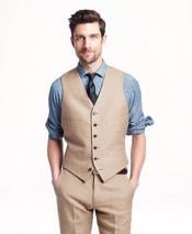  Mens Vest and Pants Set -Linen