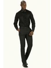  Mens Slim Fit Tuxedo Shirt With