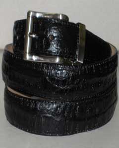  Mens Genuine Authentic Black Cinturon De Cocodrilo
