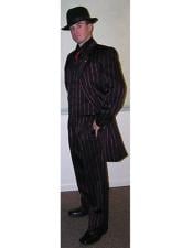  Mens  Black with red stripe Zoot Suit 