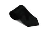  Black 100% Silk Solid Necktie With Handkerchief-Mens Neck Ties - Mens Dress